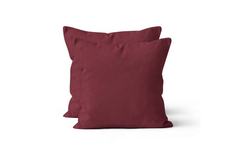 Devior Kissenbezüge 2er Set Baumwolle – Renforce Kissenhüllen in vielen Größen & Farben, atmungsaktiv & pflegeleicht mit YKK-Reißverschluss, 100% Baumwolle von Devior