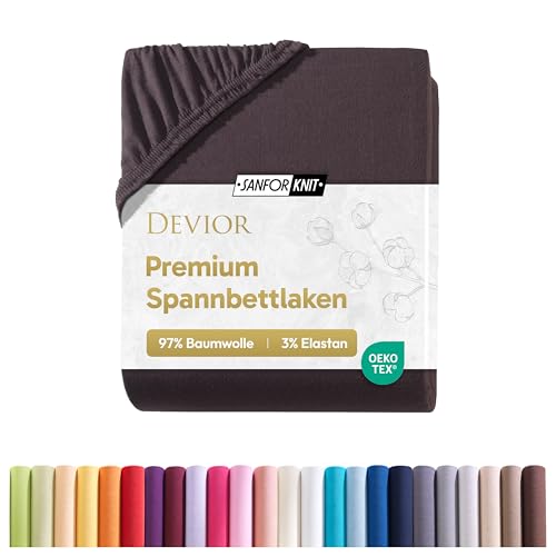 Devior Premium Spannbettlaken 180x200cm - 200x220cm für Boxspringbetten bis 32cm, 100% Baumwolle, Braun – 190 g/m² Anti-Statisches, atmungsaktives Bettlaken mit Einlaufschutz, Matratzenbezug Braun Devior Premium Spannbettlaken 180x200cm - 200x220cm für Boxspringbetten bis 32cm, 100% Baumwolle, Braun – 190 g/m² Anti-Statisches, atmungsaktives Bettlaken mit Einlaufschutz, Matratzenbezug Braun von Devior
