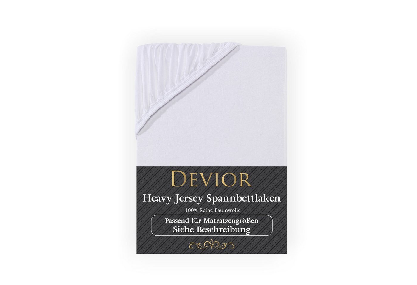 Devior Spannbettlaken Heavy aus 100% Baumwolle mit 160 g/m² - Blickdicht mit Einlaufschutz, Jersey, Gummizug: Rundumgummizug, Laken bis 22cm Matratzenhöhe - Spannbettlaken 90 x 200 cm Blickdicht Devior Spannbettlaken Heavy aus 100% Baumwolle mit 160 g/m² - Blickdicht mit Einlaufschutz, Jersey, Gummizug: Rundumgummizug, Laken bis 22cm Matratzenhöhe - Spannbettlaken 90 x 200 cm Blickdicht von Devior