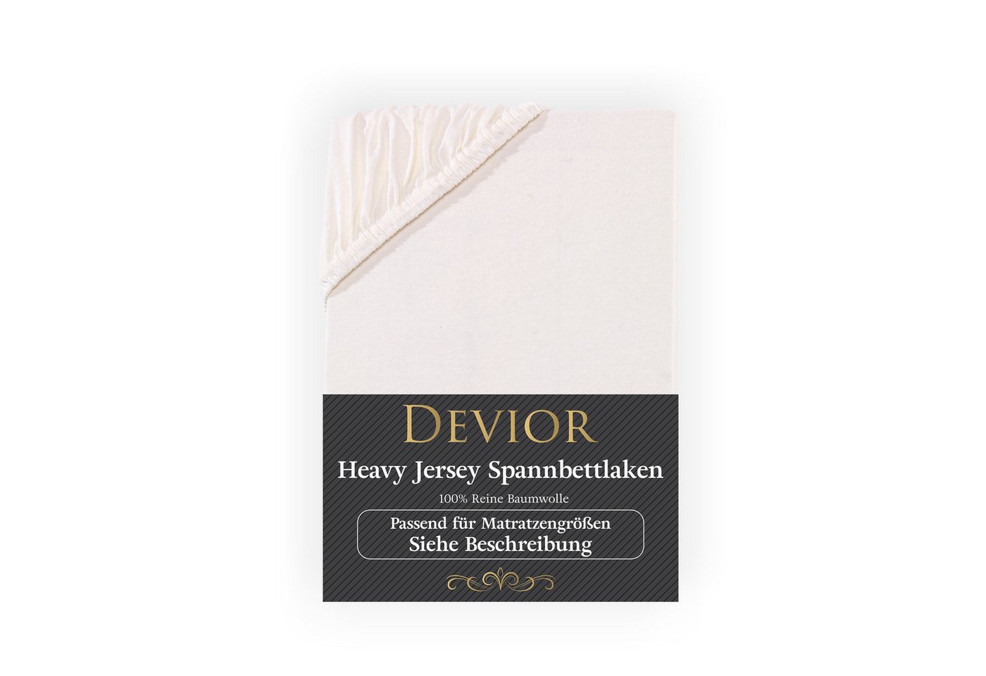Devior Spannbettlaken Heavy aus 100% Baumwolle mit 160 g/m² - Blickdicht mit Einlaufschutz, Jersey, Gummizug: Rundumgummizug, Laken bis 22cm Matratzenhöhe - Spannbettlaken 90 x 200 cm Blickdicht Devior Spannbettlaken Heavy aus 100% Baumwolle mit 160 g/m² - Blickdicht mit Einlaufschutz, Jersey, Gummizug: Rundumgummizug, Laken bis 22cm Matratzenhöhe - Spannbettlaken 90 x 200 cm Blickdicht von Devior