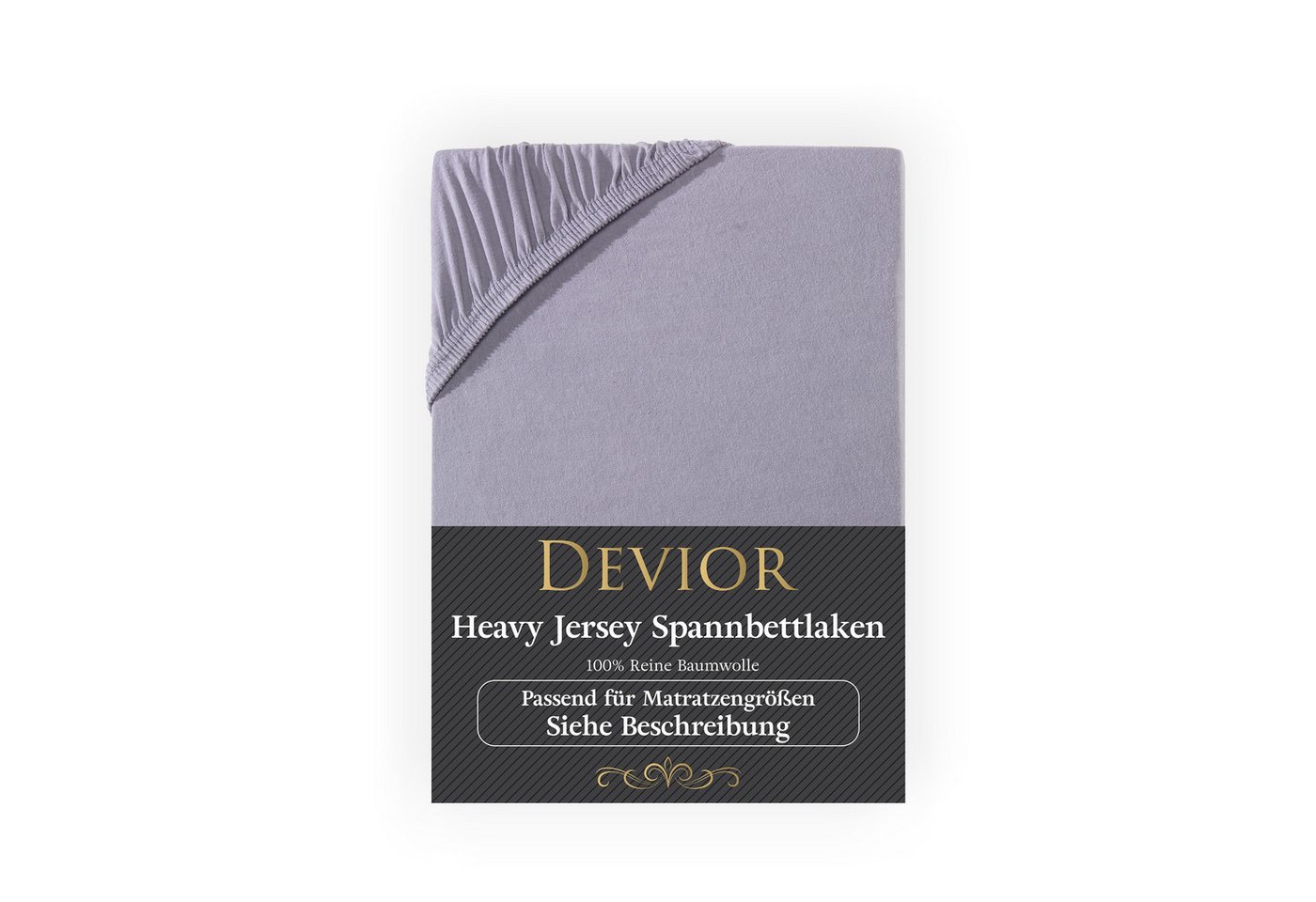 Devior Spannbettlaken Heavy aus 100% Baumwolle mit 160 g/m² - Blickdicht mit Einlaufschutz, Jersey, Gummizug: Rundumgummizug, Laken bis 32cm Matratzenhöhe - Spannbettlaken 140 x 200 cm Blickdicht Devior Spannbettlaken Heavy aus 100% Baumwolle mit 160 g/m² - Blickdicht mit Einlaufschutz, Jersey, Gummizug: Rundumgummizug, Laken bis 32cm Matratzenhöhe - Spannbettlaken 140 x 200 cm Blickdicht von Devior