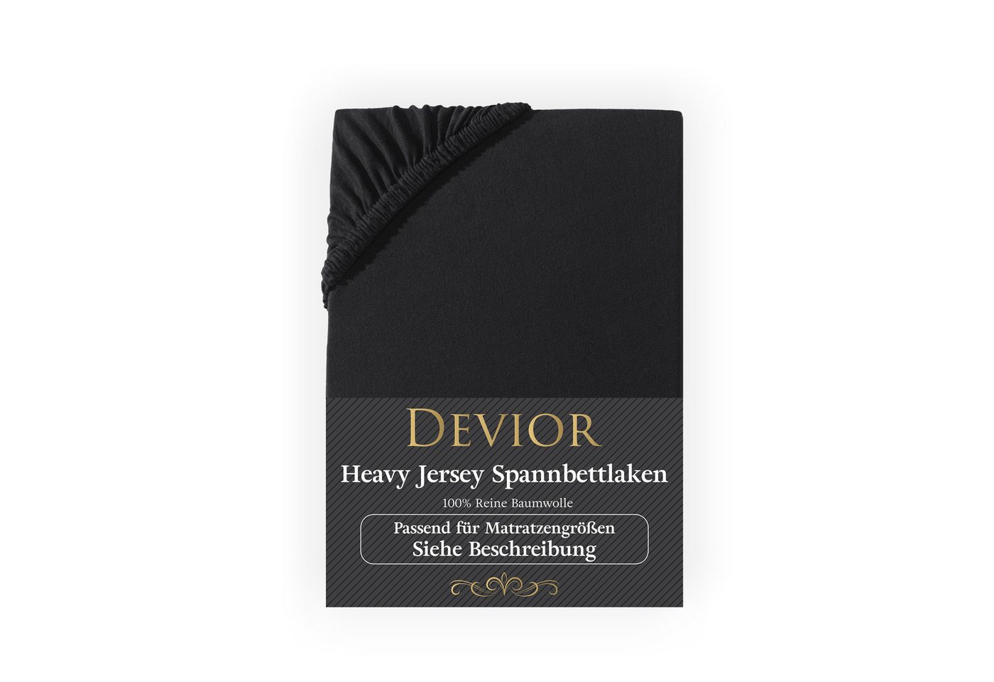 Devior Spannbettlaken Heavy aus 100% Baumwolle mit 160 g/m² - Blickdicht mit Einlaufschutz, Jersey, Gummizug: Rundumgummizug, Laken bis 32cm Matratzenhöhe - Spannbettlaken 140 x 200 cm Blickdicht Devior Spannbettlaken Heavy aus 100% Baumwolle mit 160 g/m² - Blickdicht mit Einlaufschutz, Jersey, Gummizug: Rundumgummizug, Laken bis 32cm Matratzenhöhe - Spannbettlaken 140 x 200 cm Blickdicht von Devior