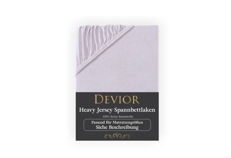 Devior Spannbettlaken Heavy aus 100% Baumwolle mit 160 g/m² - Blickdicht mit Einlaufschutz, Jersey, Gummizug: Rundumgummizug, Laken bis 32cm Matratzenhöhe - Spannbettlaken 140 x 200 cm Blickdicht von Devior