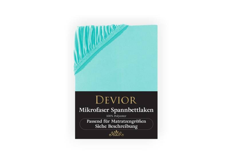 Devior Spannbettlaken Spannbetttuch Bettlaken Spannbetttücher Leintuch Mikrofaser, Jersey, Gummizug: Rundumgummizug, Matratzen Bezug bis 22cm Matratzenhöhe von Devior
