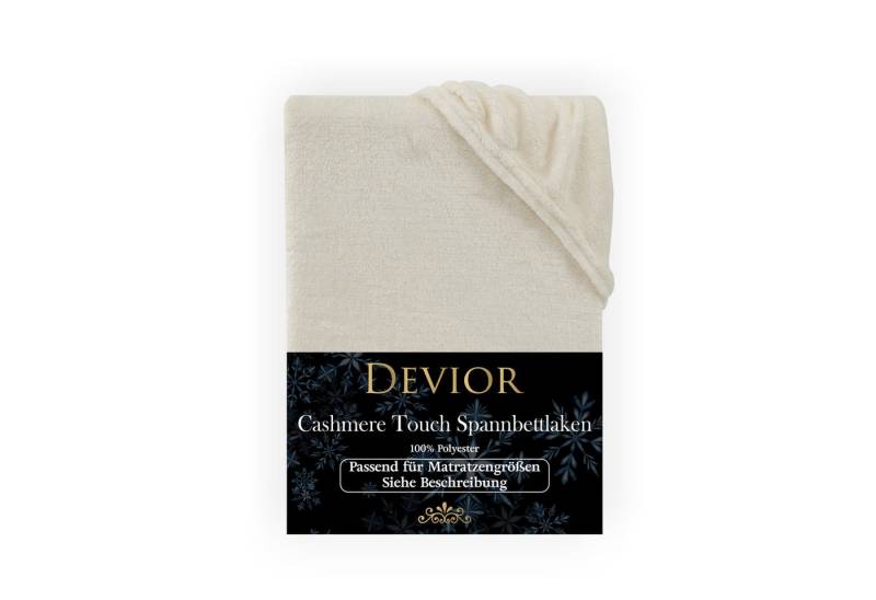 Devior Spannbettlaken Spannbetttuch Cashmere Touch Bettlaken Flausch Warm, Nicki, Gummizug: Rundumgummizug, Matratzen Bezug bis 22cm Matratzenhöhe Kuschelig Flauschig von Devior