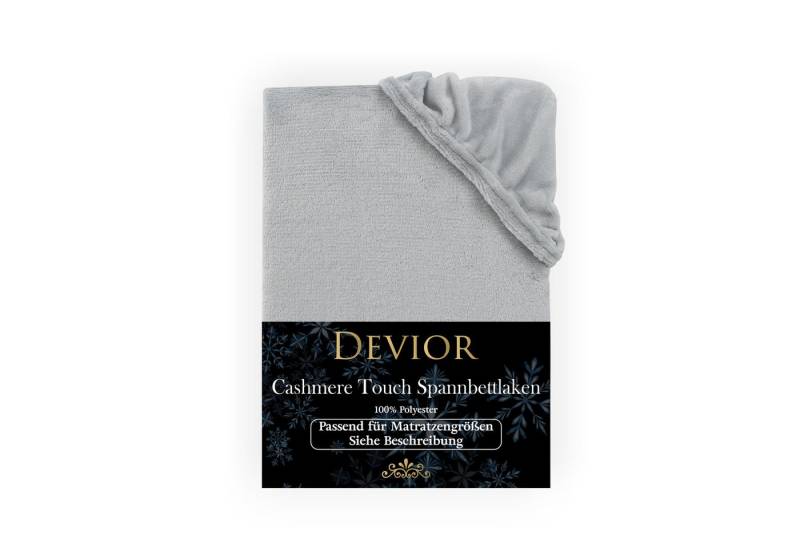 Devior Spannbettlaken Spannbetttuch Cashmere Touch Bettlaken Flausch Warm, Nicki, Gummizug: Rundumgummizug, Matratzen Bezug bis 22cm Matratzenhöhe Kuschelig Flauschig von Devior