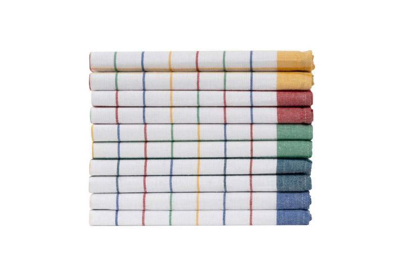 Devior Spültuch aus 100% Baumwolle 50x70 cm, mit Aufhänger, Fusselfrei, 95° Waschbar, (10-tlg., Vielfältig einsetzbar), saugstarke Geschirrhandtücher – für Kontakt mit Lebensmitteln geeignet von Devior