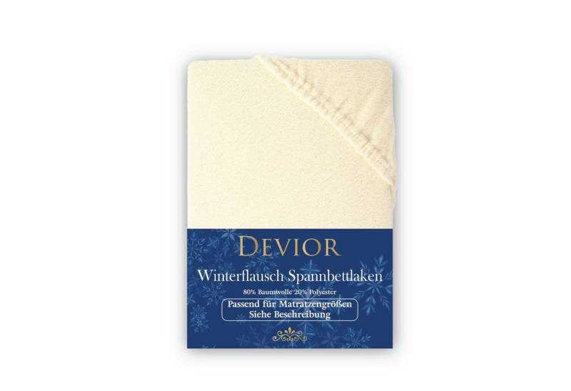 Devior Spannbettlaken Spannbetttuch Bettlaken Winter Flausch Warm Leintuch 80% Baumwolle, Fleece, Gummizug: Rundumgummizug, Matratzen Bezug bis 22cm Matratzenhöhe Kuschelig Flauschig von Devior