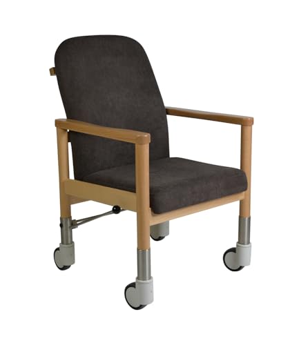 Devita Pflegestuhl mit Rollen Lübeck Plus mit Zentralbremse Microfaser Braun - Sitzhöhe: 50cm - mit Schiebegriff Devita Pflegestuhl mit Rollen Lübeck Plus mit Zentralbremse Microfaser Braun - Sitzhöhe: 50cm - mit Schiebegriff von Devita