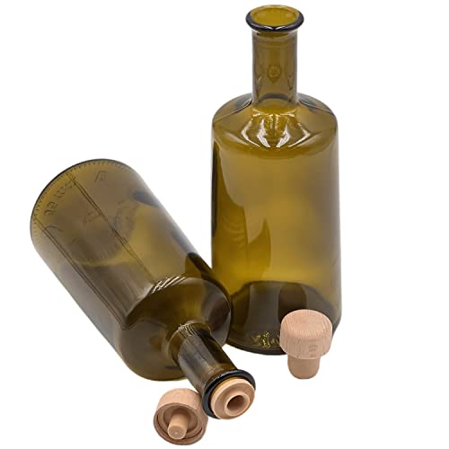 Devitre 2er Set Ölflaschen 500 ml mit Aussgießer grüne Glasflaschen Öldosierer zum befüllen Devitre 2er Set Ölflaschen 500 ml mit Aussgießer grüne Glasflaschen Öldosierer zum befüllen von Devitre