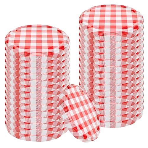 Devitre 30 Twist-Off Deckel 66 mm TO66 Ersatzdeckel rot-weiß Ø 69 mm für Gläser mit TO66 Mündung (56-57 mm) von Devitre