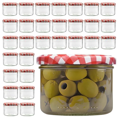 Devitre 30er Set Marmeladengläser 210 ml Einmachgläser mit Deckel und Etiketten von Devitre