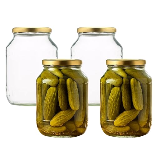 Devitre 4 große Einmachgläser 1700 ml Vorratsgläser mit Deckel und Etiketten Devitre 4 große Einmachgläser 1700 ml Vorratsgläser mit Deckel und Etiketten von Devitre