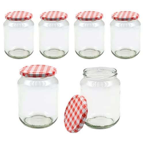 Devitre 6er Set Einmachgläser mit Deckel 720 ml Vorratsgläser mit Etiketten von Devitre