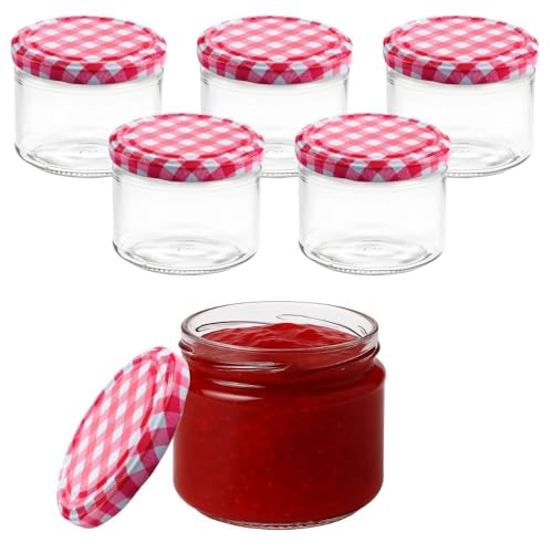 Devitre 6er Set Marmeladengläser 330 ml Einmachgläser mit Deckel und Etiketten von Devitre