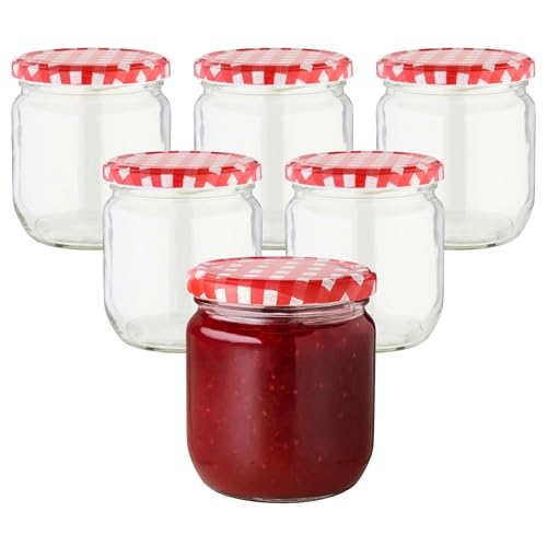 Devitre 6er Set Marmeladengläser 425 ml Einmachgläser mit Etiketten und Deckel Devitre 6er Set Marmeladengläser 425 ml Einmachgläser mit Etiketten und Deckel von Devitre