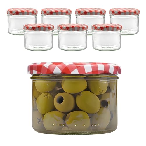 Devitre 8er Set Marmeladengläser 210 ml Einmachgläser mit Deckel und Etiketten von Devitre