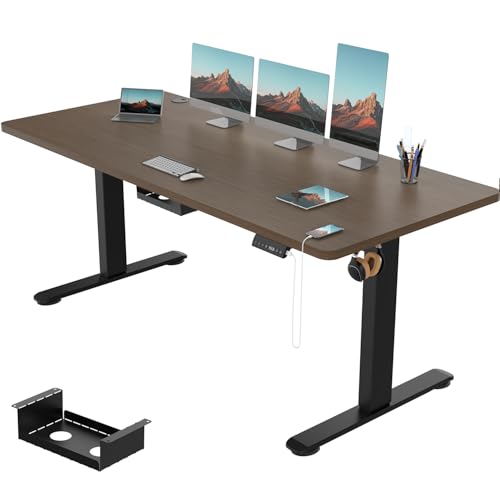 Devoko Elektrisch Höhenverstellbarer Schreibtisch 180x80 cm, 3 Memory-Handsteuerung mit USB, Schreibtisch Höhenverstellbar mit Anti-Kollision-System,Sitz-Stehpult für Büro,Walnuss Devoko Elektrisch Höhenverstellbarer Schreibtisch 180x80 cm, 3 Memory-Handsteuerung mit USB, Schreibtisch Höhenverstellbar mit Anti-Kollision-System,Sitz-Stehpult für Büro,Walnuss von Devoko