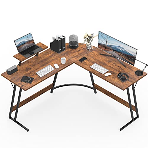 Devoko Gaming Tisch, Computertisch,Eckschreibtisch,Schreibtisch L Form,Gaming Schreibtisch L-förmiger,Groß Pc Ecktisch (Flammenbild, 130x130cm) von Devoko