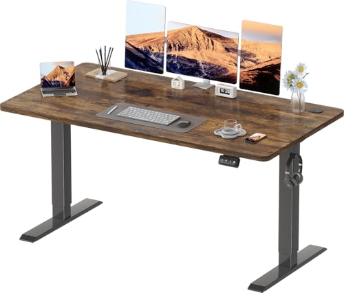 Devoko Höhenverstellbarer Schreibtisch, Elektrischer Schreibtisch Höhenverstellbar Tisch, Steh-Sitz Bürotisch, Computertisch mit Memory-Funktion, Stehpult, Standing Desk, Bürotisch,140 x 60 cm,Braun Devoko Höhenverstellbarer Schreibtisch, Elektrischer Schreibtisch Höhenverstellbar Tisch, Steh-Sitz Bürotisch, Computertisch mit Memory-Funktion, Stehpult, Standing Desk, Bürotisch,140 x 60 cm,Braun von Devoko