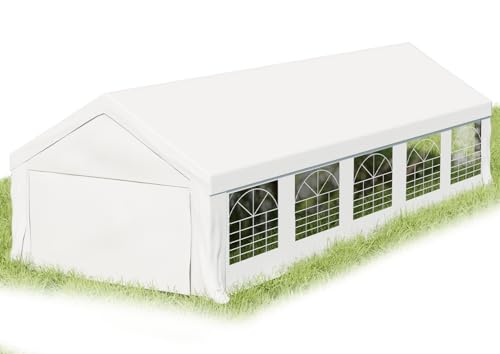 Devoko Partyzelt 4 x 10 m Pavillon Wasserdicht Weiß Zelt PVC Plane Hochwertigeszelt Gartenzelt, Gartenpavillons, Hochzeitspavillons, Gartenzelte, Festival Zelt von Devoko