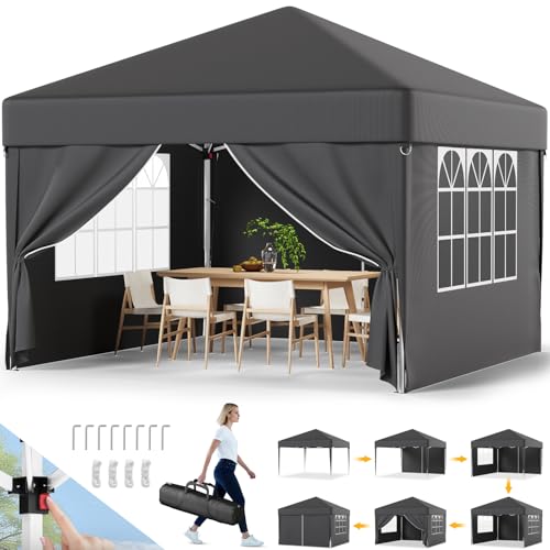 Devoko Pavillon 3x3 Wasserdicht Stabil Winterfest,Faltpavillon UV Schutz 50+,Pavillion mit Tragetasche,Pavillon Faltbar Höhenverstellbar,Partyzelt Für Garten Outdoor Camping,Grau Devoko Pavillon 3x3 Wasserdicht Stabil Winterfest,Faltpavillon UV Schutz 50+,Pavillion mit Tragetasche,Pavillon Faltbar Höhenverstellbar,Partyzelt Für Garten Outdoor Camping,Grau von Devoko