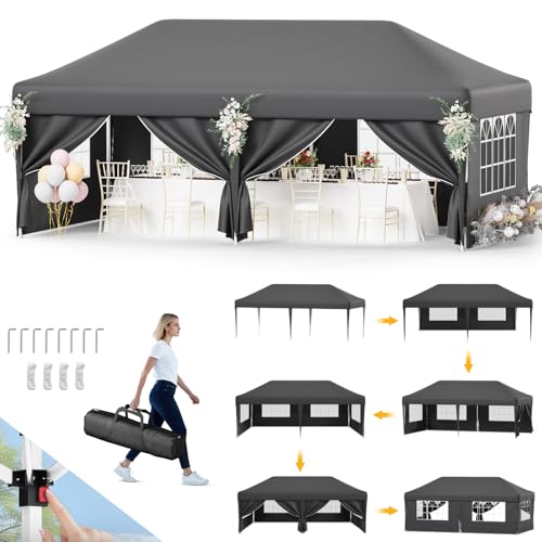 Devoko Pavillon 3x6,Faltpavillon 3x6 wasserdicht stabil Höhenverstellung,Partyzelt UV Schutz 50+,Pavillion mit Tragetasche,Pavillon Faltbar Für Garten,Party,Camping,Grau Devoko Pavillon 3x6,Faltpavillon 3x6 wasserdicht stabil Höhenverstellung,Partyzelt UV Schutz 50+,Pavillion mit Tragetasche,Pavillon Faltbar Für Garten,Party,Camping,Grau von Devoko