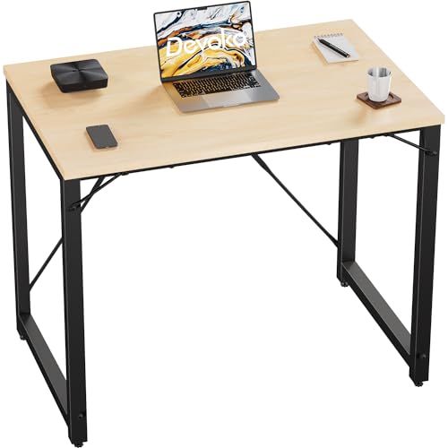 Devoko Schreibtisch Kleiner Tisch Computertisch, 80 x 50 x 75 cm Bürotisch für Arbeitszimmer, Study Table, Industrie-Design Desk, Computertisch Klein für Home, Office, Ahorn Devoko Schreibtisch Kleiner Tisch Computertisch, 80 x 50 x 75 cm Bürotisch für Arbeitszimmer, Study Table, Industrie-Design Desk, Computertisch Klein für Home, Office, Ahorn von Devoko