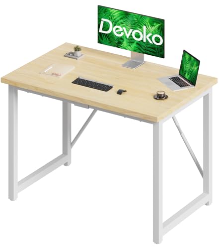 Devoko Schreibtisch Tisch Computertisch, 100 x 60 x 75 cm Laptop-Schreibtisch, Ahorn von Devoko