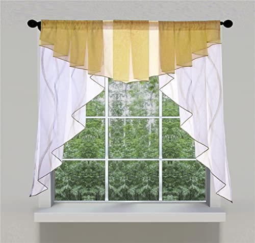 Devola Kleinfenster Scheibengardine mit Tunnelzug Fenstergardinen Voile Bistrogardinen Transparent Kuvert Vorhänge Balkongardine Küchengardine Stores BxH 120x125cm Stangendurchzug Sand 1er Pack Devola Kleinfenster Scheibengardine mit Tunnelzug Fenstergardinen Voile Bistrogardinen Transparent Kuvert Vorhänge Balkongardine Küchengardine Stores BxH 120x125cm Stangendurchzug Sand 1er Pack von Devola