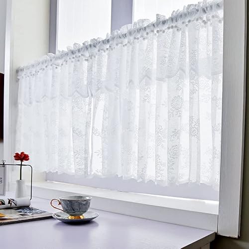 Devola Scheibengardine mit Blumen Kurzgardine Landhaus mit Spitze Kurzstore Gardinen Bistrogardine Transparent Kurze Vorhänge Landhausstil Küchenvorhang BxH 150x60cm Weiß 1 Stück Devola Scheibengardine mit Blumen Kurzgardine Landhaus mit Spitze Kurzstore Gardinen Bistrogardine Transparent Kurze Vorhänge Landhausstil Küchenvorhang BxH 150x60cm Weiß 1 Stück von Devola