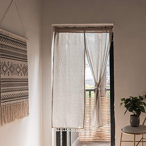 Devola Tür Gardine Blickdicht Scheibengardinen lang Balkongardine mit Streifen Design küchengardinen modern Fensterschal Privatsphäre Fenstervorhang BxH 90x180cm Khaki 1set Devola Tür Gardine Blickdicht Scheibengardinen lang Balkongardine mit Streifen Design küchengardinen modern Fensterschal Privatsphäre Fenstervorhang BxH 90x180cm Khaki 1set von Devola