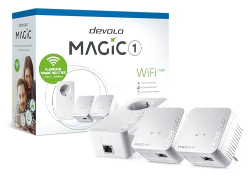 Devolo Magic 1 WiFi Mini Multiroom Kit (1200Mbit, G.hn, Powerline + WLAN, Mesh), 8570 von Devolo