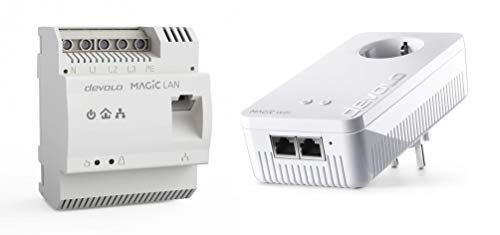 Devolo Magic 2 LAN DINrail: Powerline-Hutschienen-Adapter zur optimalen Verteilung von Internet über die Stromleitung im ganzen Haus + 2400 WiFi ac Next Single Adapter Devolo Magic 2 LAN DINrail: Powerline-Hutschienen-Adapter zur optimalen Verteilung von Internet über die Stromleitung im ganzen Haus + 2400 WiFi ac Next Single Adapter von Devolo