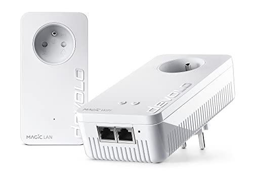 devolo Magic 2 - Starterset 2400 WiFi ac: weltweit schnellste Powerline Adapter mit Bester Mesh Wi-Fi ac-Funktion, ideal für Streaming (2400Mbit/s 2X Gigabit LAN, G.hn) devolo Magic 2 - Starterset 2400 WiFi ac: weltweit schnellste Powerline Adapter mit Bester Mesh Wi-Fi ac-Funktion, ideal für Streaming (2400Mbit/s 2X Gigabit LAN, G.hn) von Devolo