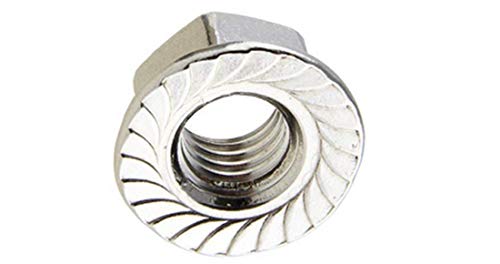 10 Stück - M8 - Bundmutter Flanschmutter m. Sperrverzahnung Edelstahl A2 / V2A DIN 6923 Sicherungsmutter 8 mm DewTec von DewTec