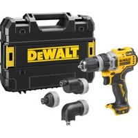 DEWALT 12 Volt Akku-Bohrschrauber mit 4 werkzeuglos wechselbaren Werkzeug-Aufnahmen (Basisversion) DCD703NT-XJ von Dewalt