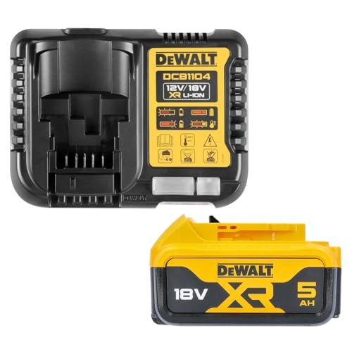 DEWALT DCB184 5,0 Ah 18 V XR Lithium-Ionen-Akku + DCB115 Ladegerät, Gelb Werkzeugakkus DEWALT DCB184 5,0 Ah 18 V XR Lithium-Ionen-Akku + DCB115 Ladegerät, Gelb Werkzeugakkus von DEWALT
