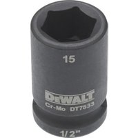 DEWALT Steckschlüssel kurz 15mm 1/2 schlagfest von Dewalt