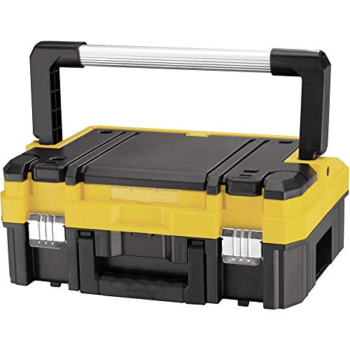 DEWALT TSTAK I Transportbox/stabelbare Werkzeugbox (kombinierbar mit anderen TSTAK-Boxen, sichere Verwahrung von Elektrowerkzeugen & Handwerkzeugen), DWST1-70704 von DEWALT