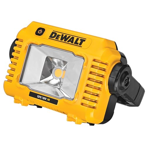 Dewalt LED Akku-Baustellenleuchte DCL077 (sehr hohe Lichtstärke von bis 2.000 Lumen, robuster Multi-Positionsgriff, IP54, mit Stativaufnahme 1/4" und 5/8", Lieferung ohne Akku und Ladegerät) von Dewalt