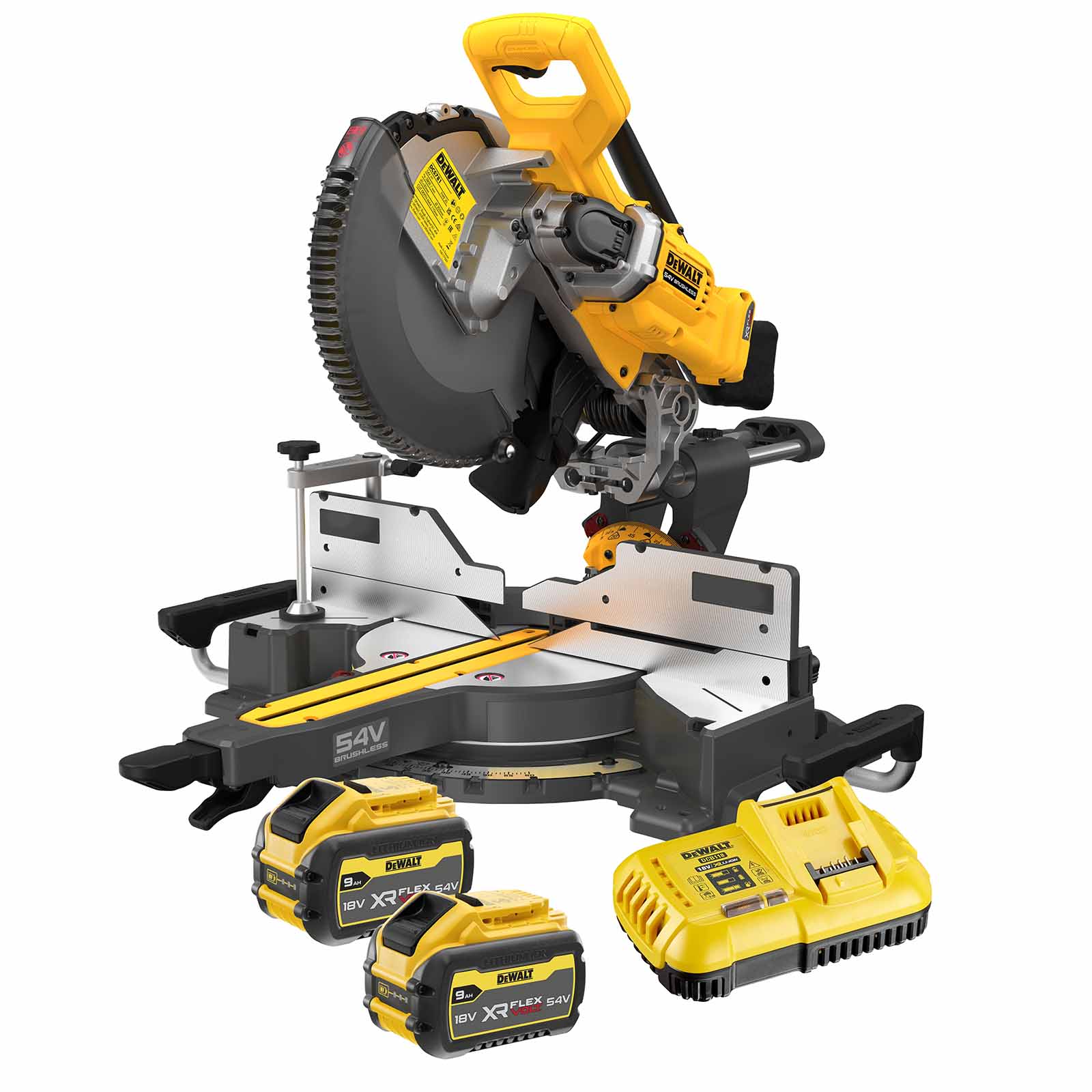 DeWALT Akku-Paneelsäge DCS781X2-QW Kappsäge Gehrungssäge 305mm + Akkus 9Ah 54V von Dewalt