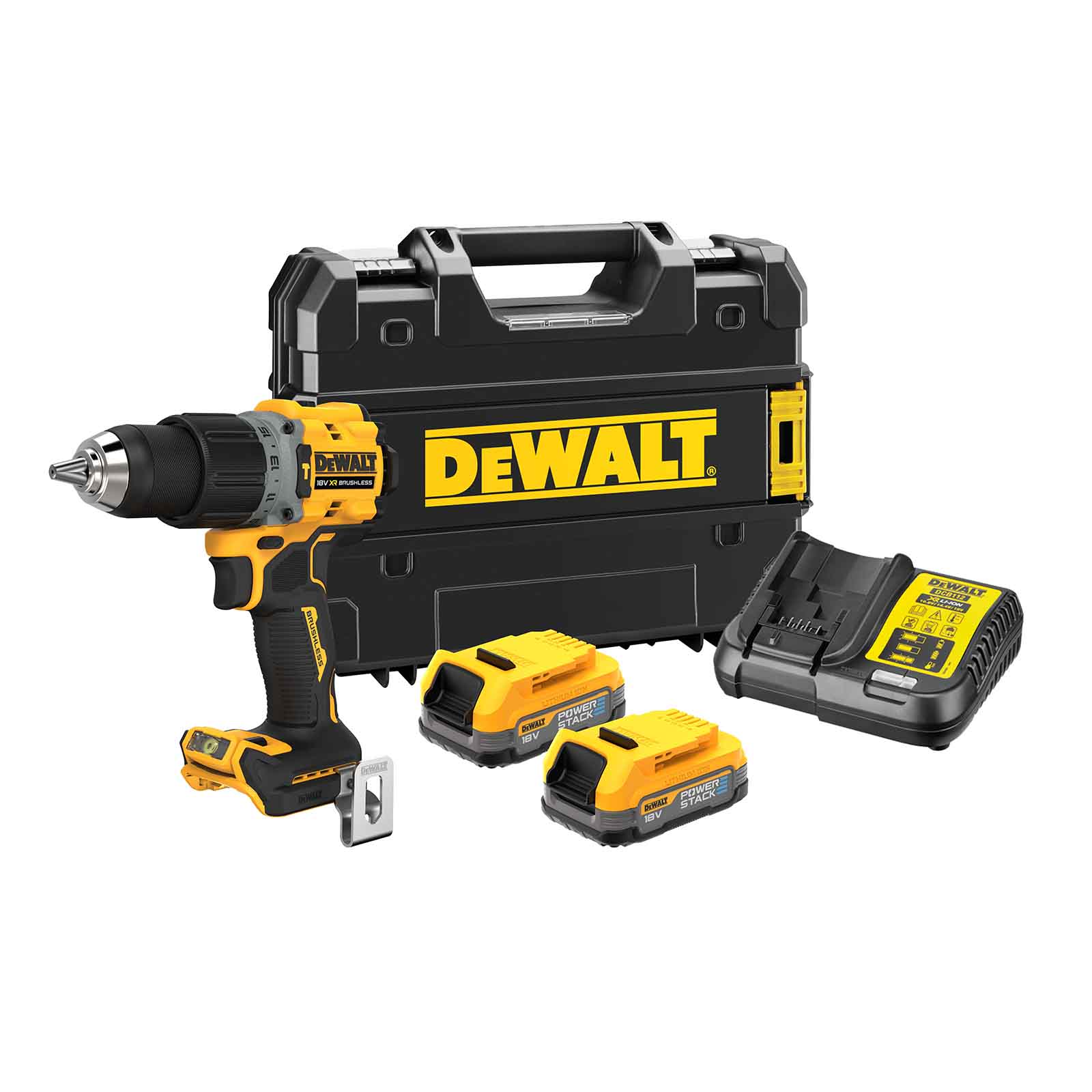 DeWALT Akku-Schlagbohrschrauber Powerstack DCD805E2T-XJ Akkuschrauber 18V 1,7 Ah von Dewalt