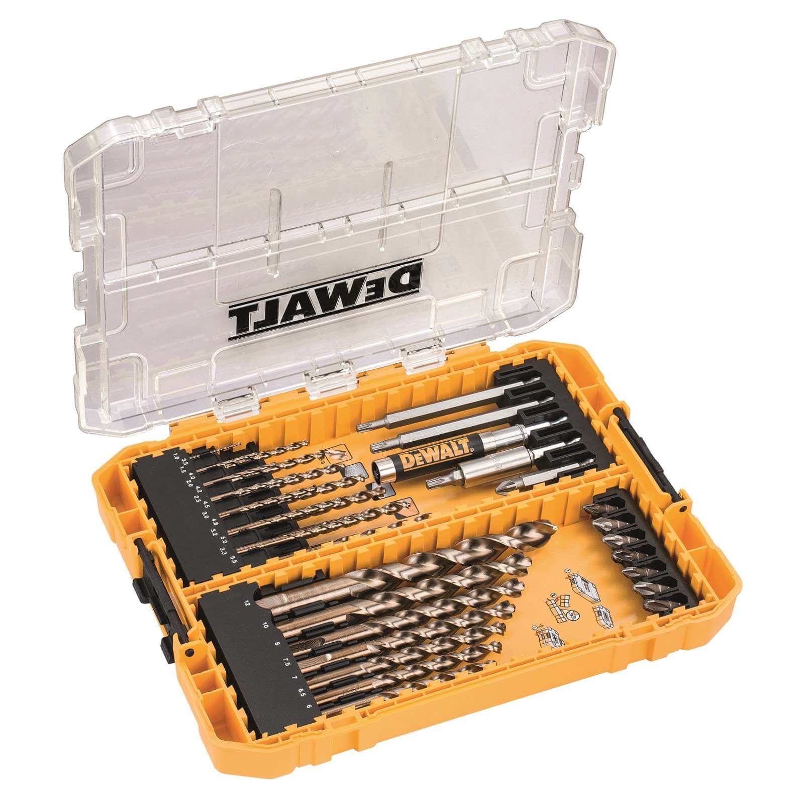 DeWALT Bit- und Metallbohrer-Set DT70756 HSS-G Schraub-Bohr-Werkzeug, 35-teilig von Dewalt