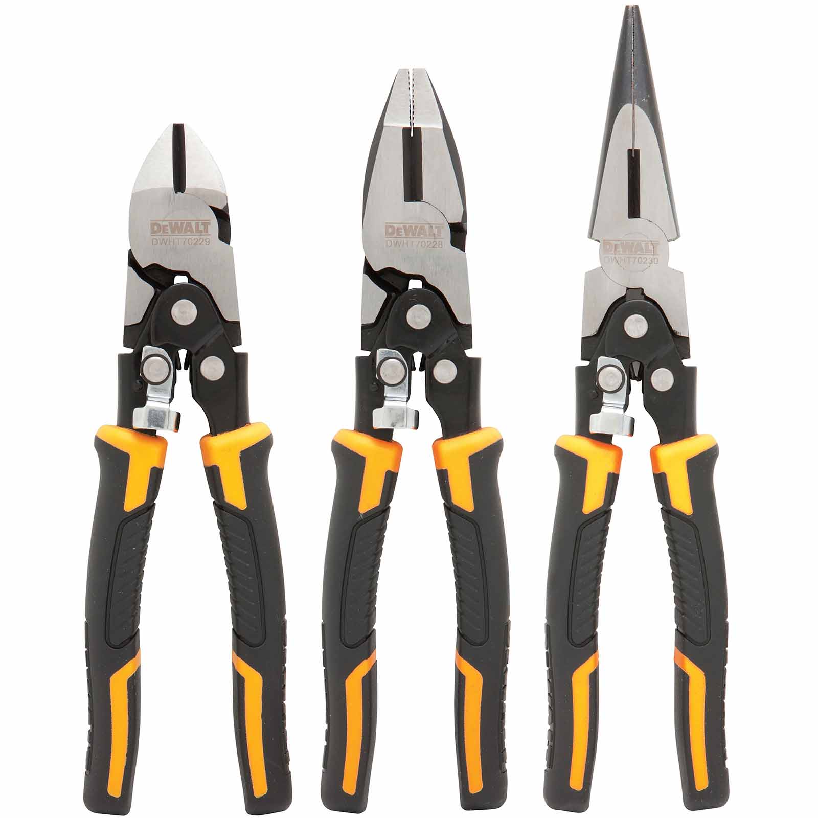 DeWALT Duo-Kraftzangenzangen-Set DWHT0-70485 3-teilig, Kombizange, Flachzange von Dewalt