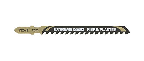 Dewalt Extreme Spezial-Stichsägenblatt DT2103 (100 mm Gesamtlänge, 69 mm Arbeitslänge, 4.3 mm Zahnteilung, max. Schnitttiefe: 20 mm, für Schnitte in glasfaserverstärktem Kunststoff), 1 Stück von DEWALT