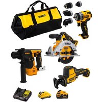 Dewalt - Kit D12K401 (DCS512 + DCS312 + DCD703 + DCH072 + 1 x 3,0 Ah + 1 x 5,0 Ah + DCB107 + Tasche) von Dewalt