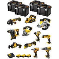 Dewalt - Kit DWK1100T (DCD796+DCH273+DCG405+DCF887+DCF894+DCS331+DCS391+ DCS355+DCP580+DCS369+DCL050+ 3x5,0Ah + DCB115+4xTSTAK vi) von Dewalt