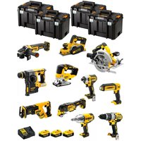 DeWALT Kit DWK1103T (DCD996+DCH273+DCG405+DCF887+DCF899H+DCS334+DCS570+ DCS355+DCP580+DCS367+DCL050+ 3x5,0Ah +DCB115+4xTSTAK VI) von Dewalt