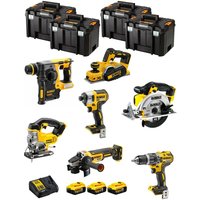 Dewalt - Kit DWK700T (DCD796 + DCH273 + DCG405 + DCF887 + DCS331 + DCS391 + DCP580 + 3 x 5,0 Ah + DCB115 + 4 x tstak vi) von Dewalt